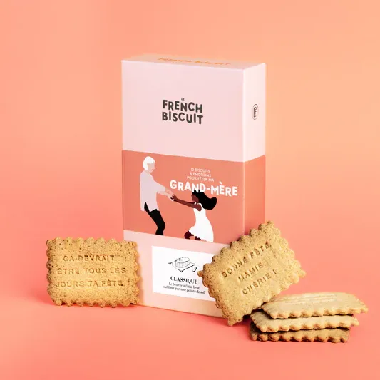 Cadeau pour Mamie : des biscuits avec un message personnalisé