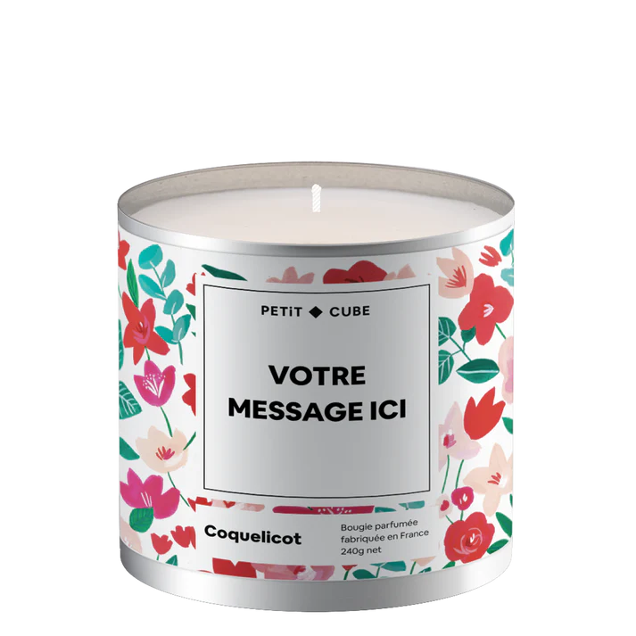 Cadeau pour Mamie : une bougie avec un message personnalisé