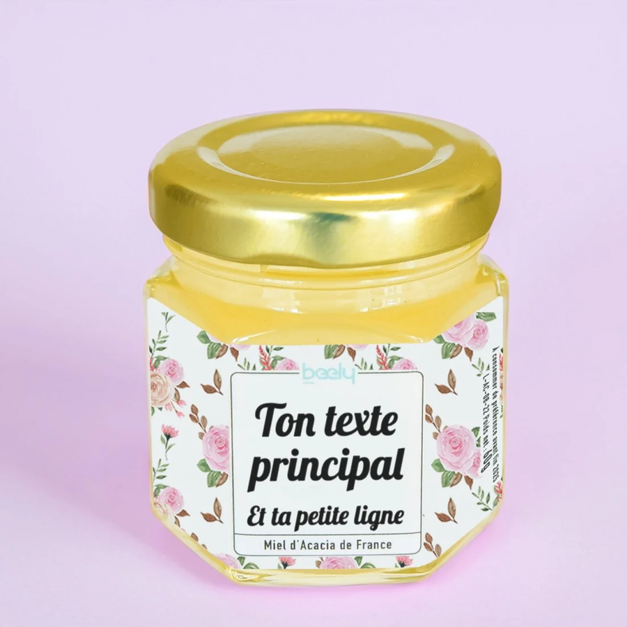 Cadeau pour Mamie : un pot de miel avec une étiquette personnalisée
